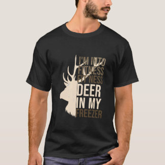 Ik ben gek op fitness herten in mijn vriezer Hunti T-shirt