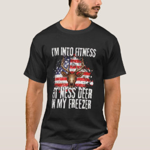 Ik ben gek op fitness herten in mijn vriezer Hunti T-shirt
