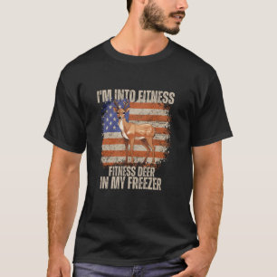 Ik ben gek op fitness herten in mijn vriezer USA F T-shirt
