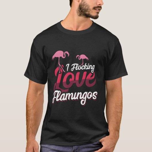 Ik ben gek op flamingo's t-shirt (Voorkant)