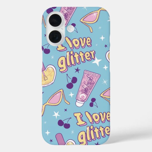 Ik ben gek op Glitter Y2K Case-Mate iPhone Case (Achterkant)
