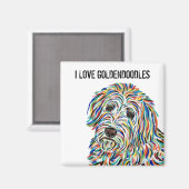 Ik ben gek op Goldendoodles Magnet (Voorkant / Achterkant)