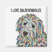 Ik ben gek op Goldendoodles Magnet (Voorkant)