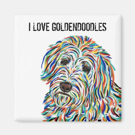 Ik ben gek op Goldendoodles Magnet