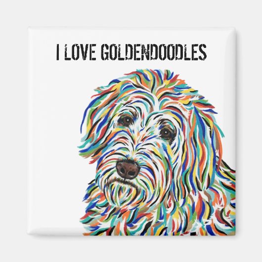 Ik ben gek op Goldendoodles Magnet (Voorkant)