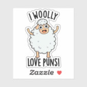 Ik ben gek op grappige schapenwoordjes sticker (Vel)