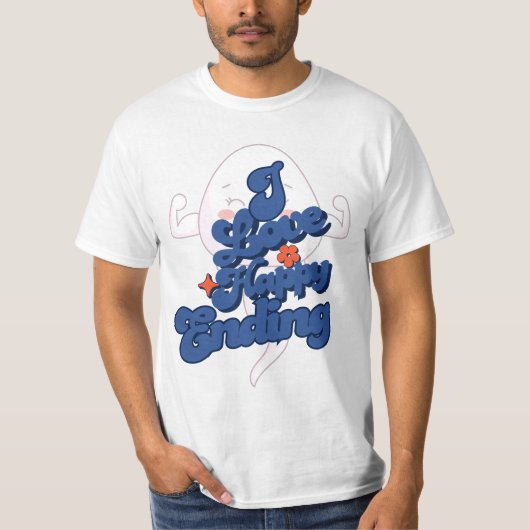 Ik ben gek op Happy Endings T-shirt (Voorkant)