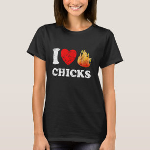 Ik ben gek op hartverwarmende kuikens en ik hou va t-shirt