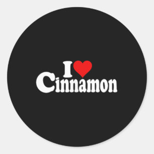 Ik ben gek op Heart Cinnamon Spice Ronde Sticker
