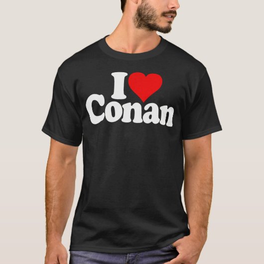 Ik ben gek op Heart Conan Name T-shirt (Voorkant)