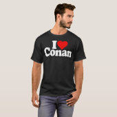 Ik ben gek op Heart Conan Name T-shirt (Voorkant volledig)