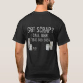 Ik ben gek op heavy metal scrappers Adverteren Shi T-shirt (Achterkant)