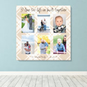 Ik ben gek op het leven dat we samen hebben gebouw canvas afdruk (Insitu (Houten vloer))