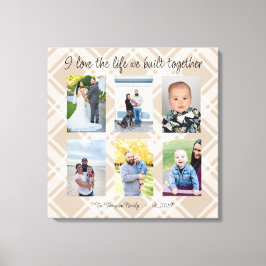 Ik ben gek op het leven dat we samen hebben gebouw canvas afdruk