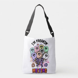 Ik ben gek op het smelten van Halloween Ice Cream  Crossbody Tas
