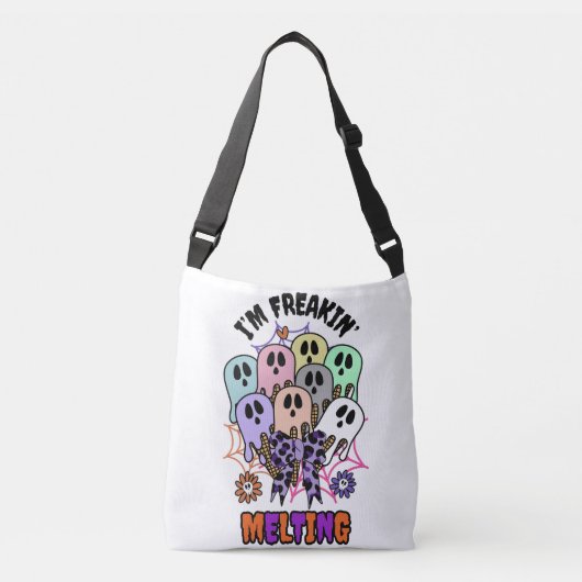 Ik ben gek op het smelten van Halloween Ice Cream  Crossbody Tas (Voorkant)