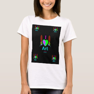 Ik ben gek op het witte T-Shirt van Art Women