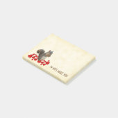 Ik ben gek op je bruine eekhoorn met rode harten post-it® notes (Schuin)