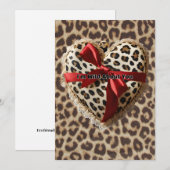 Ik ben gek op je luipaardprint Valentijnsdag Feestdagenkaart (Voorkant / Achterkant)