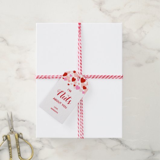 Ik ben gek op je Valentijnsdag cadeaus Label Cadeaulabel (Met Touw)