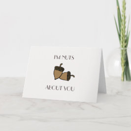 Ik ben gek op je Valentijnse hazelnootkaart Feestdagen Kaart