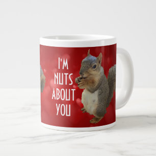 Ik ben gek op jou bruine eekhoorn grote koffiekop