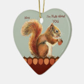 Ik ben gek op jou en alleen jij Fun Squirrel Love Keramisch Ornament (Links)