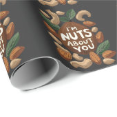 Ik ben gek op jou - Funny Nut Lovers Design Cadeaupapier (Rol Hoek)