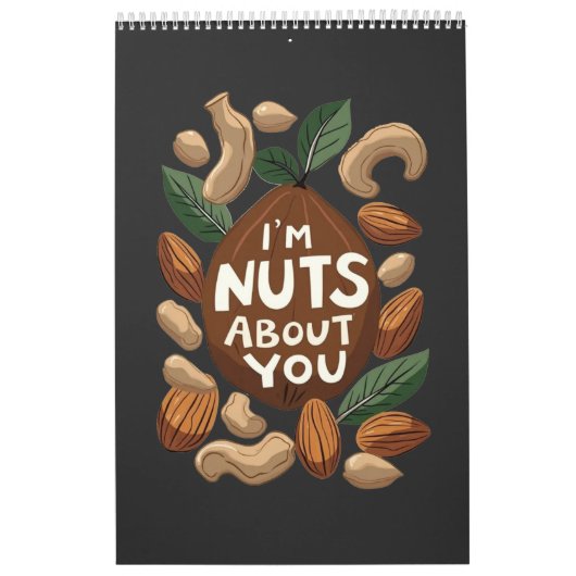 Ik ben gek op jou - Funny Nut Lovers Design Kalender (Hoes)