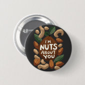 Ik ben gek op jou - Funny Nut Lovers Design Ronde Button 5,7 Cm (Voorkant /achterkant)