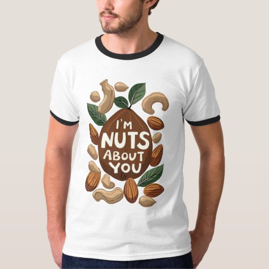 Ik ben gek op jou - Funny Nut Lovers Design T-shirt (Voorkant)