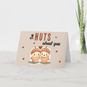 Ik ben gek op jou Grappige Schattige Valentijnsdag Feestdagen Kaart