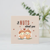 Ik ben gek op jou Grappige Schattige Valentijnsdag Feestdagenkaart (Staand voorkant)