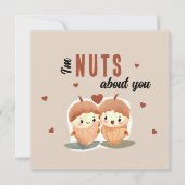 Ik ben gek op jou Grappige Schattige Valentijnsdag Feestdagenkaart (Voorkant)