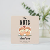 Ik ben gek op jou Grappige Schattige Valentijnsdag Feestdagenkaart (Staand voorkant)