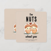 Ik ben gek op jou Grappige Schattige Valentijnsdag Feestdagenkaart (Voorkant / Achterkant)