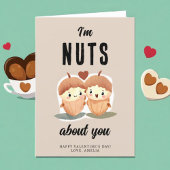 Ik ben gek op jou Grappige Schattigee Valentijnsda Feestdagen Kaart