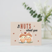 Ik ben gek op jou Grappige Schattigee Valentijnsda Feestdagenkaart (Staand voorkant)