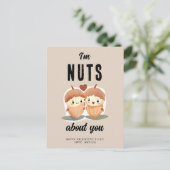 Ik ben gek op jou Grappige Schattigee Valentijnsda Feestdagenkaart (Staand voorkant)