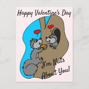 Ik ben gek op jou, Squirrel Happy Valentijnsdag Briefkaart