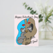 Ik ben gek op jou, Squirrel Happy Valentijnsdag Briefkaart (Staand voorkant)