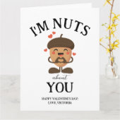 Ik ben gek op jou Valentijn simpele grappige Acorn Kaart (Gele Bloem)