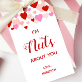 Ik ben gek op jou Valentijnsdag Cadeaubonsetiket Cadeaulabel