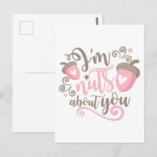 Ik ben gek op jouw Valentijnse Briefkaart Ontwerpe (Voorkant / Achterkant)