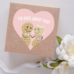 Ik ben gek op jullie grappige liefdescitaten hart sticker