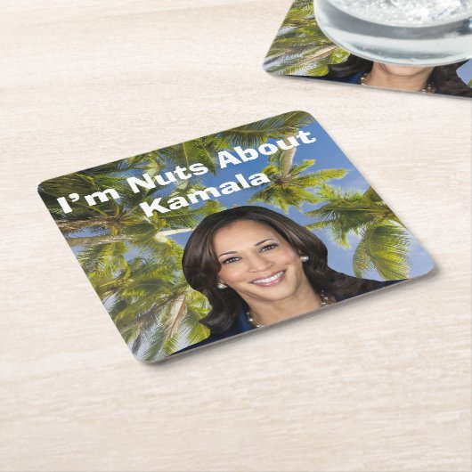 Ik ben gek op Kamala Kartonnen Onderzetters (Schuin)