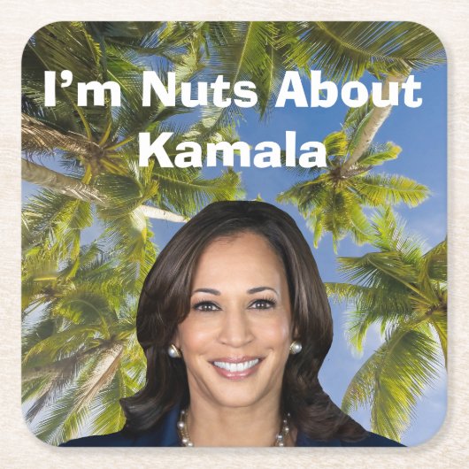 Ik ben gek op Kamala Kartonnen Onderzetters (Voorkant)