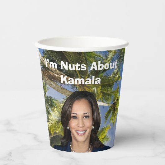 Ik ben gek op Kamala Papieren Bekers (Voorkant)