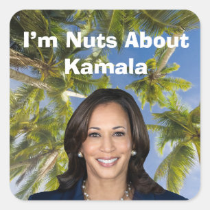 Ik ben gek op Kamala Vierkante Sticker