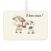 Ik ben gek op koeien, aangepaste luchtverfrisser v (Achterkant)